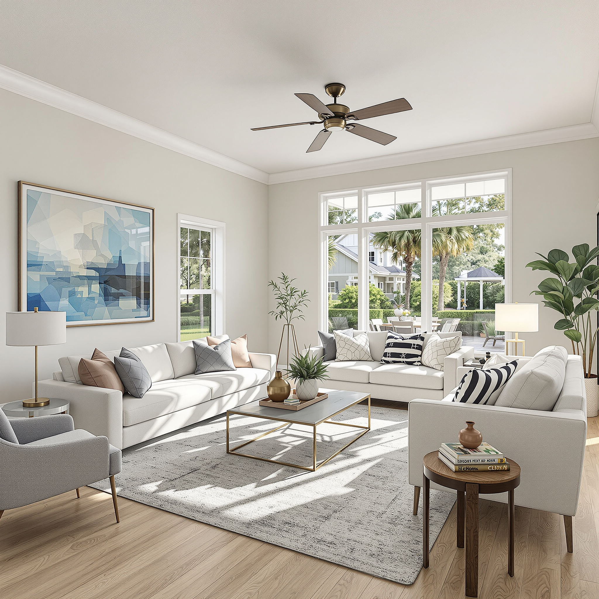 Beautifully staged living room