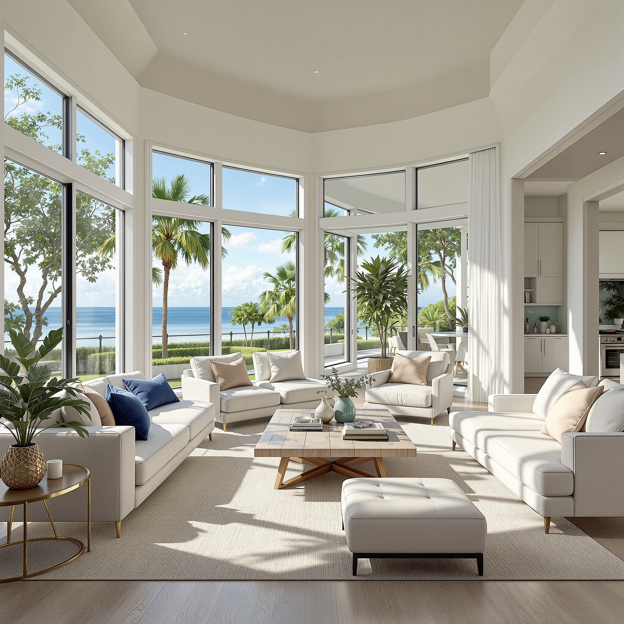 Beautifully staged Florida home interior
